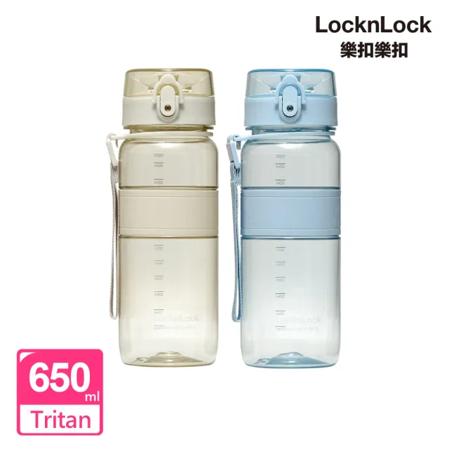 【LocknLock 樂扣樂扣】官方直營 Tritan優質彈蓋提帶水壺 650ml