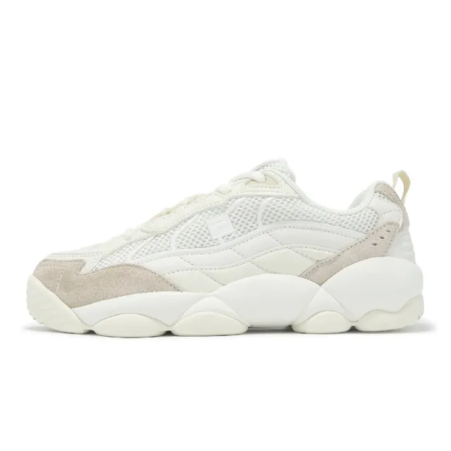 【FILA】休閒鞋 Wavy Spaghetti 男鞋 女鞋 復古 米白 奶茶 老爹鞋 斐樂 4C624Z100