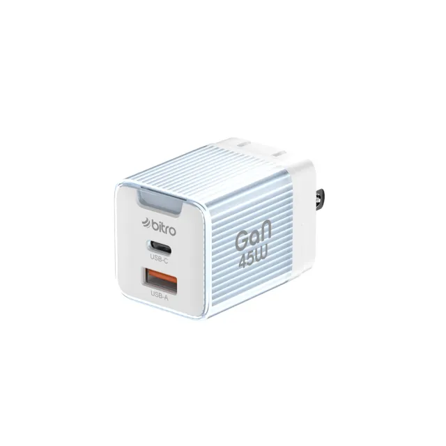 BG45AC GaN 45W氮化鎵PD雙孔快速電源供應器(45W大功率)