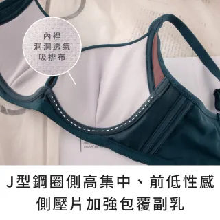 【玉如阿姨】泡泡糖派對內衣。清爽不悶渾圓胸型 台灣製※0696藍綠(A.B.C罩 無痕 百搭 集中 飽滿 涼爽紗)
