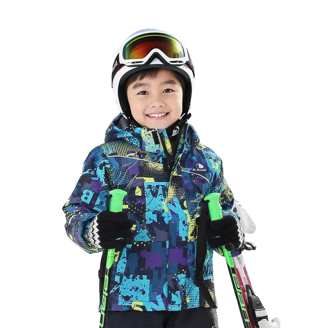 【St.Bonalt 聖伯納】迷彩防風防水保暖雪服外套｜童款 FK9018(雪地、賞雪、滑雪、雪裙)
