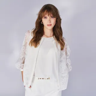 【KERAIA 克萊亞】魅力價-花月雪霜優雅蕾絲外套