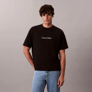 【CALVIN KLEIN】官方旗艦館CK Calvin Logo 圓領上衣_白色