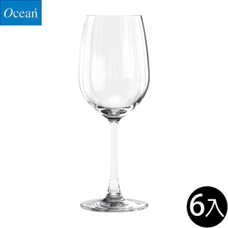 【Ocean】白酒杯 350ml 6入組 麥德遜線條系列(白酒杯 紅白酒杯 高腳杯 線條玻璃杯 線條紅酒杯)
