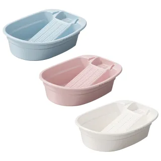 【bebehome】一體成型加厚多功能洗衣板水盆(長方款)