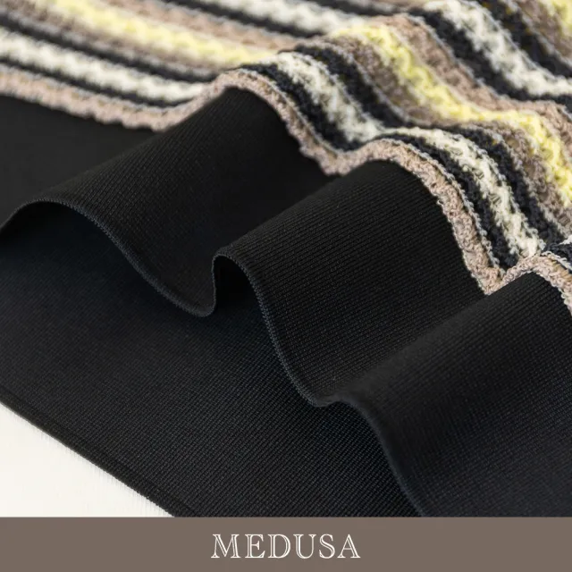【MEDUSA 曼度莎】現貨-夏日輕針織條紋上衣（M-XL）｜女休閒上衣 薄針織上衣 無袖上衣(601-34901)