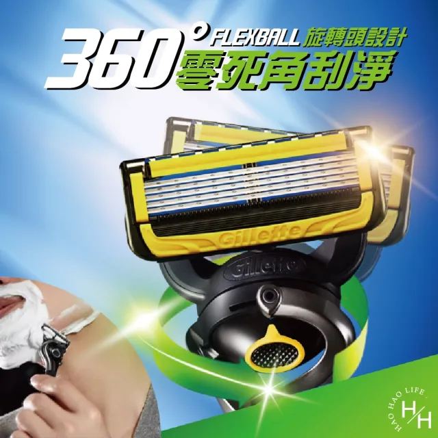 【Gillette 吉列】鋒護手動刮鬍刀組(刀架x1+刀頭x10)