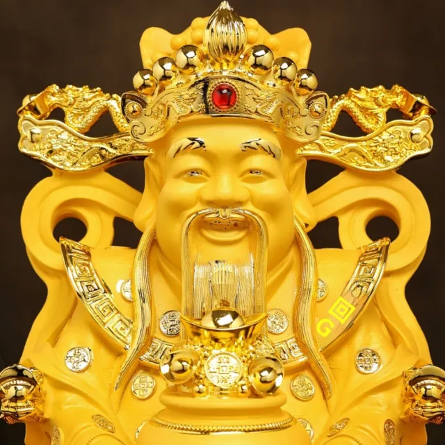 【巨匠】財神爺擺件 財神爺供奉神像 高50cm財神爺 客廳招財進寶擺飾 店鋪喬遷開業禮品(50cm高財神爺擺件)