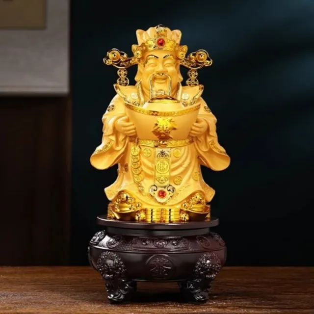 【巨匠】財神爺擺件 財神爺供奉神像 高50cm財神爺 客廳招財進寶擺飾 店鋪喬遷開業禮品(50cm高財神爺擺件)