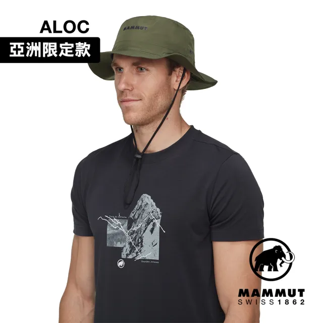 【Mammut 長毛象官方直營】Climate Gore-Tex Hat AF 防風防水漁夫帽 深沼澤綠 #1191-01950