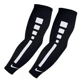 【NIKE 耐吉】PRO ELITE黑色運動臂套2.0抗UV防曬袖套籃球棒球網球羽球桌球慢跑單車皆適用(N0003146027LX)