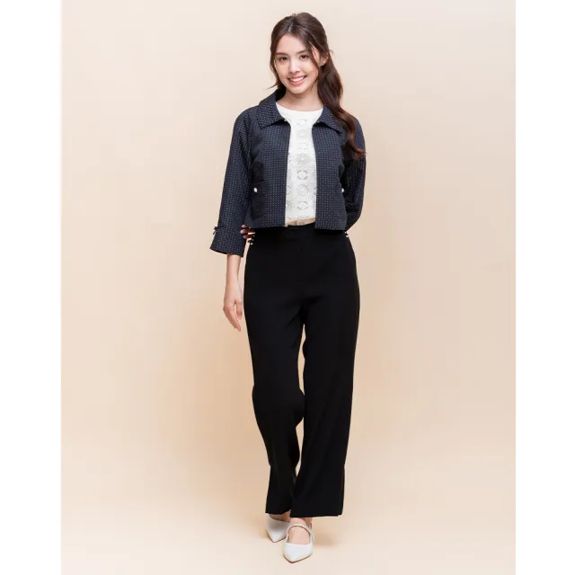 【perng yuh 芃諭名品】雅恬氣質 緹織暗紋 外套(2025 AW Collection|4C秋冬新品上市)