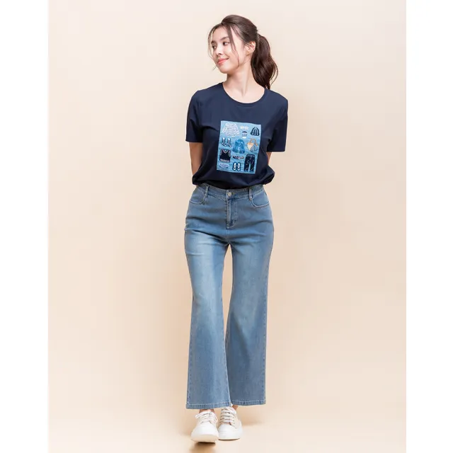 【perng yuh 芃諭名品】*復古新意 刷色 微喇叭 牛仔褲(2025 AW Collection｜4C秋冬新品上市)