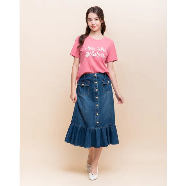 【perng yuh 芃諭名品】*自由精神 刺繡 圓領T恤(2025 AW Collection|4C秋冬新品上市)