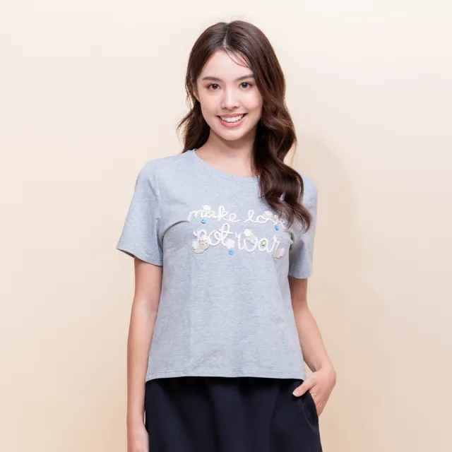 【perng yuh 芃諭名品】*自由精神 刺繡 圓領T恤(2025 AW Collection|4C秋冬新品上市)