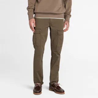 【Timberland 官方旗艦】男款軍綠色合身工裝長褲(A6H37A58)