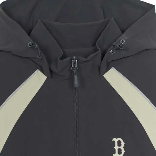 【MLB】抗UV連帽防風外套 Varsity系列 波士頓紅襪隊(3AWJV0154-43CGS)