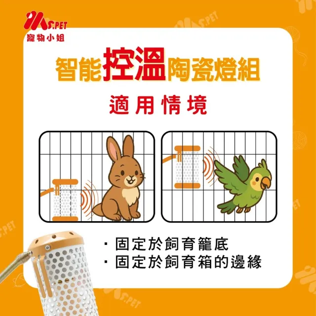 【MS.PET】智能控溫陶瓷保溫燈 100W(可定時、定溫、保溫燈、陶瓷保溫燈、無光保溫燈)