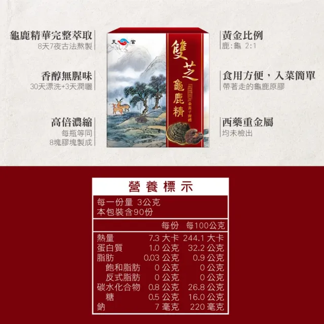【華陀扶元堂】★買1送1 雙芝龜鹿精共2盒(9瓶/盒;陳美鳳代言-軟骨素/桑黃子)
