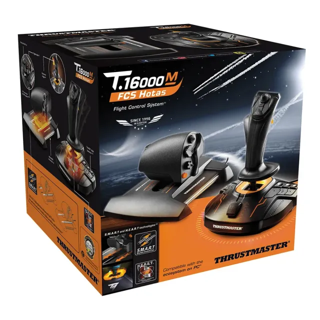 【Thrustmaster】圖馬斯特 T16000 FCS Hotas 飛行搖桿 油門節流閥 套裝(支援 PC)