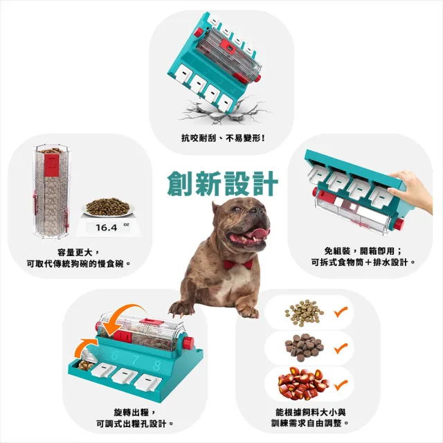 【KADTC】聰明轉轉桶(多功能 寵物益智玩具 藏食玩具 狗玩具 慢食 寵物訓練 防滑)
