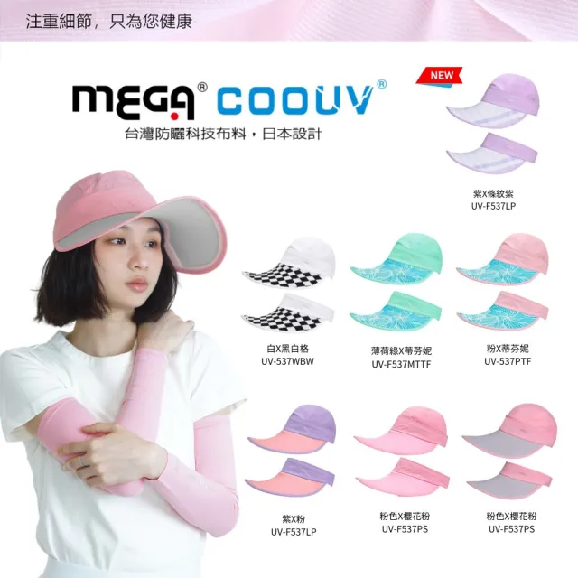 【MEGA COOUV】蘋果光美肌帽 兩用防曬帽 美肌帽(大帽沿設計 SPF50+ 臉部防曬機能帽)