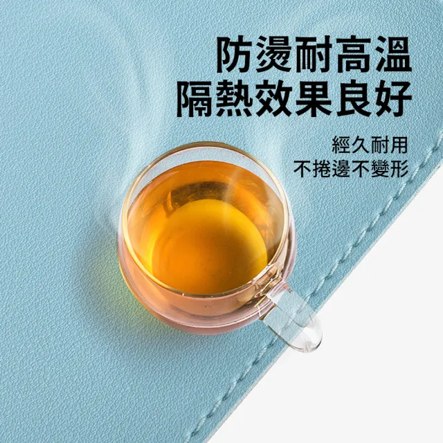 【OMG】雙面雙色PU皮革桌墊 防水防油素面滑鼠墊 90x45cm(辦公桌墊/電腦桌墊/餐墊)