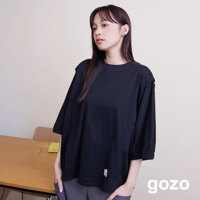 【gozo】落肩立體剪接連袖上衣(兩色)
