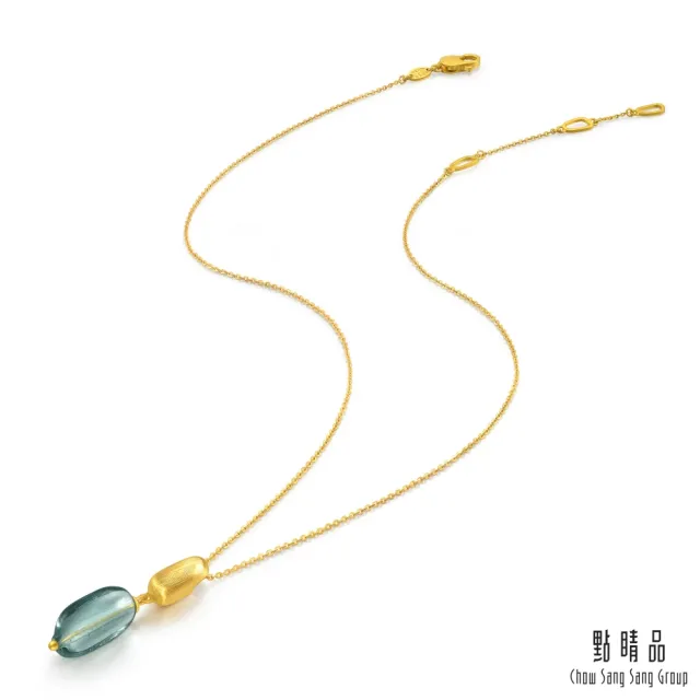 【點睛品】g*系列 藍綠摩登 黃金項鍊