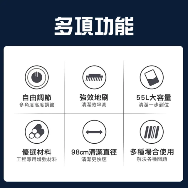 手推式掃地車 萬用掃地機 工廠倉庫掃地 道路清潔車 打掃校園 手推掃地車(水泥地掃街車 630-KM70贈圓刷)