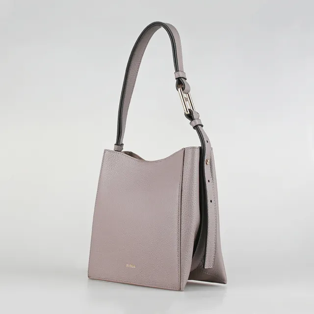 【FURLA 芙拉】FURLA NUVOLA肩背/手提水桶包(mini/灰)