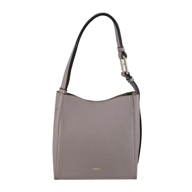 【FURLA 芙拉】FURLA NUVOLA肩背/手提水桶包(mini/灰)