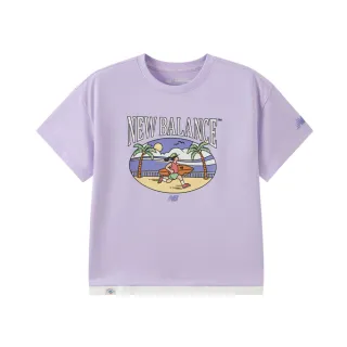 【NEW BALANCE】NB 童裝假兩件造型短袖_7EF2201WLAV_男童/女童_紫色
