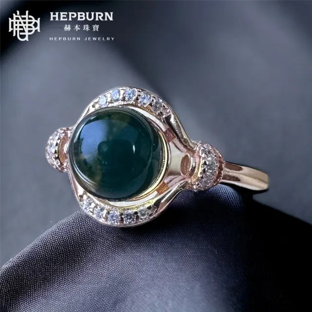 【赫本珠寶】聚財氣開琥珀藍珀好運套組項鍊耳環(S925銀)買即贈同款藍珀戒指