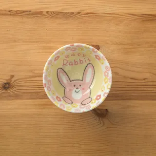 【LohasPottery 陸寶】日本製 美濃燒 動物卡通釉下彩壓紋 4.6吋卡通飯碗(兒童碗 白飯碗)