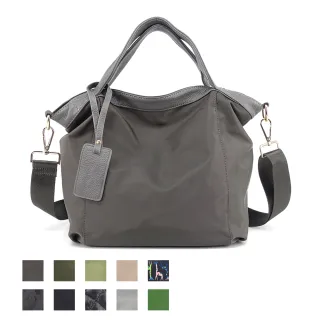 【LouiseC.】Tree House 牛皮+輕盈尼龍中型手提斜背防水包-15色(YS98233)