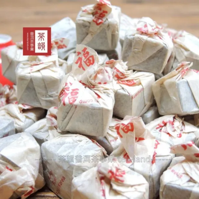 【茶韻】普洱茶無農藥殘留2005年福海茶廠福字方沱熟茶250克可愛透氣麻袋裝普洱茶葉禮盒 迷你沱(中秋禮盒)