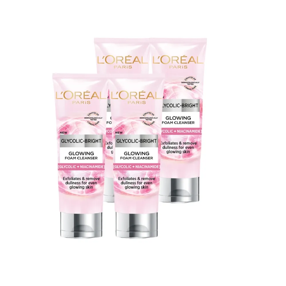 【LOREAL Paris 巴黎萊雅】淨亮白激光潔面乳_100ml_4入組