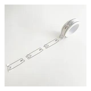 【Paper Play】和紙膠帶-簡筆畫慵懶小熊(和紙膠帶 小熊膠帶)