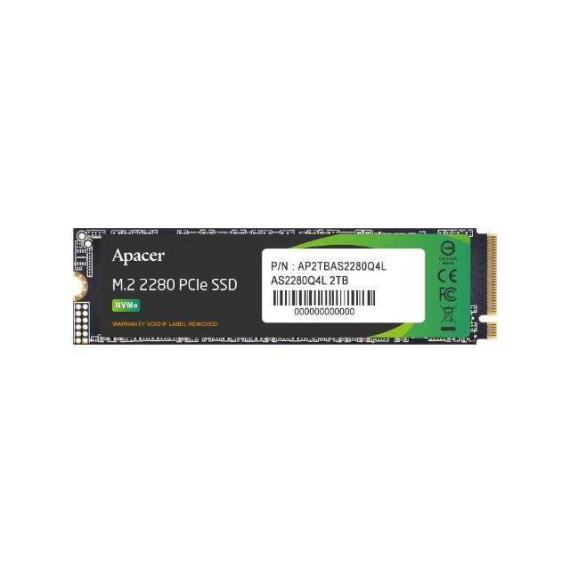 【Apacer 宇瞻】AS2280Q4L M.2 PCIe 2TB Gen4x4 固態硬碟
