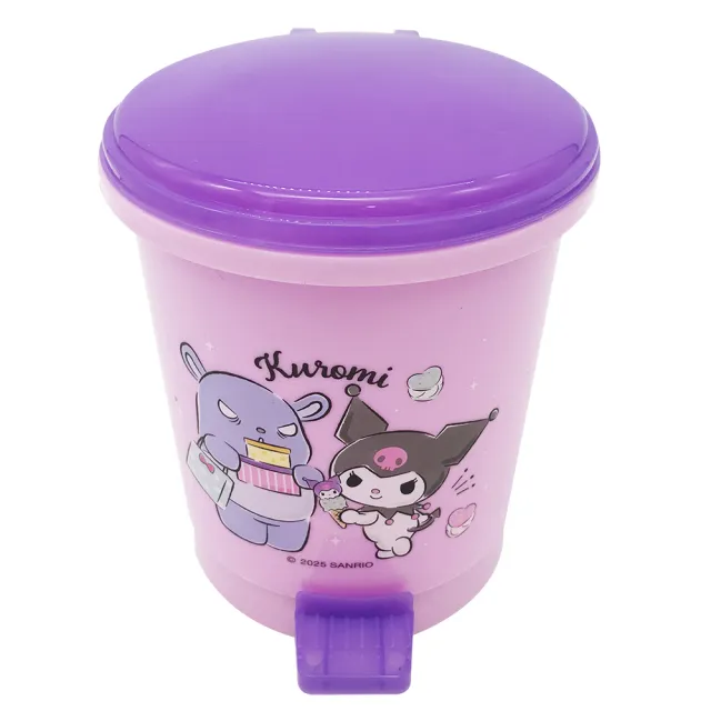 【SANRIO 三麗鷗】酷洛米按壓式垃圾桶超值2件組(2圖各1)