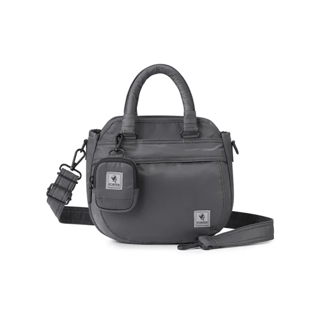 【PORTER INTERNATIONAL】充裕隨行HARBOR手提包(附迷你萬用包)-(鐵礦灰)
