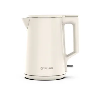【TATUNG 大同】1.7L雙層防燙電茶壺-奶茶色TEK-1725GSA(獨家限定款、新上市)