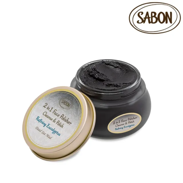 【SABON】官方直營 二合一臉部磨砂膏125ml-死海黑礦泥尤加利