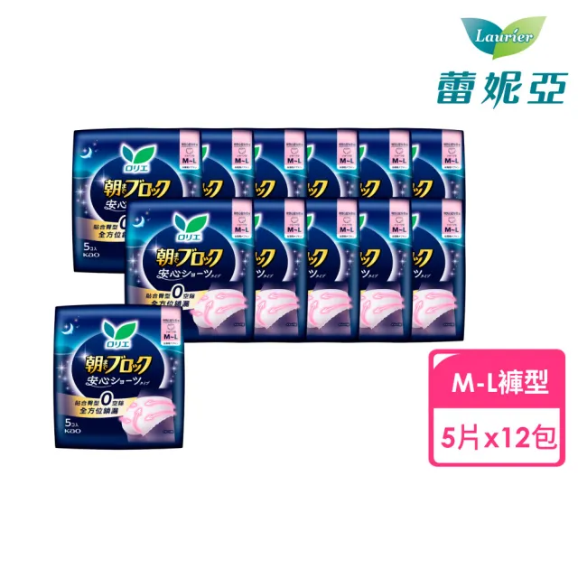 【Laurier 蕾妮亞】超吸收褲型夜用衛生棉箱購(5片x12包)