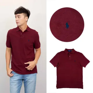 【RALPH LAUREN】Ralph Lauren 暗紅 小馬 短袖 polo衫 classic fit 短polo衫 純棉 刺繡logo polo(1321AR3)