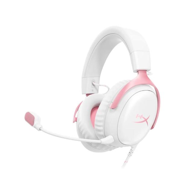【HyperX】Cloud III — 電競耳機 粉白色(9W1Q4AA)