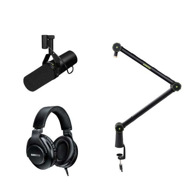 【SHURE】SM7db+SRH440A+Gator Broadcast1 麥克風專業組合包(鍵寧公司貨)