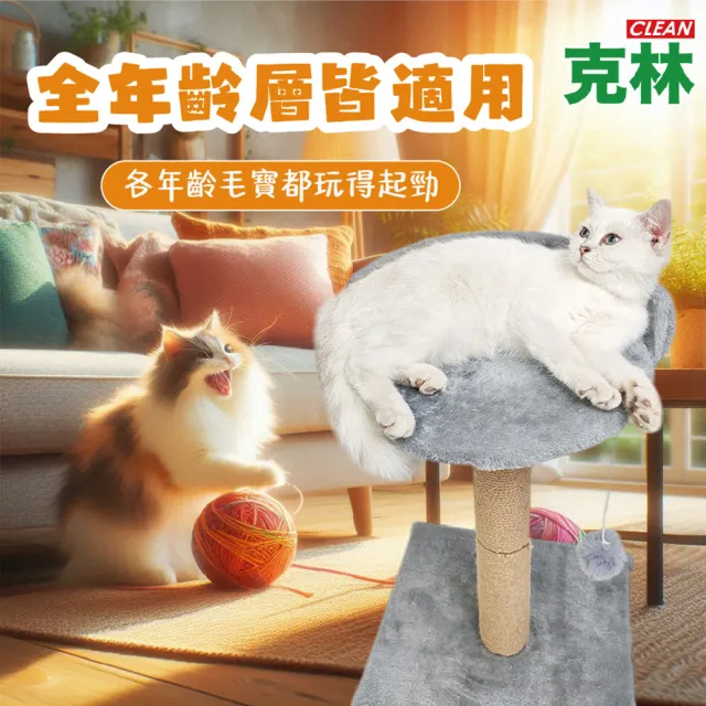 【CLEAN 克林】瞇瞇喵 居高獨享貓窩窩(貓抓板 造型貓抓板 磨爪板 貓屋 寵物用品 貓玩具 放電神器)