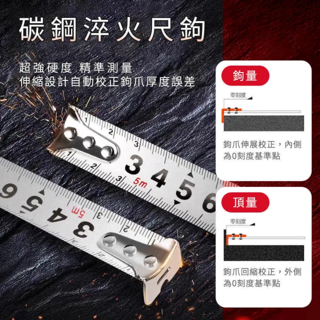 【工具王】專業尺 工程用捲尺 測量拉尺 卷尺 米尺 量尺 測量尺 木工尺 630-ATM75M(自鎖捲尺 量尺 伸縮捲尺)